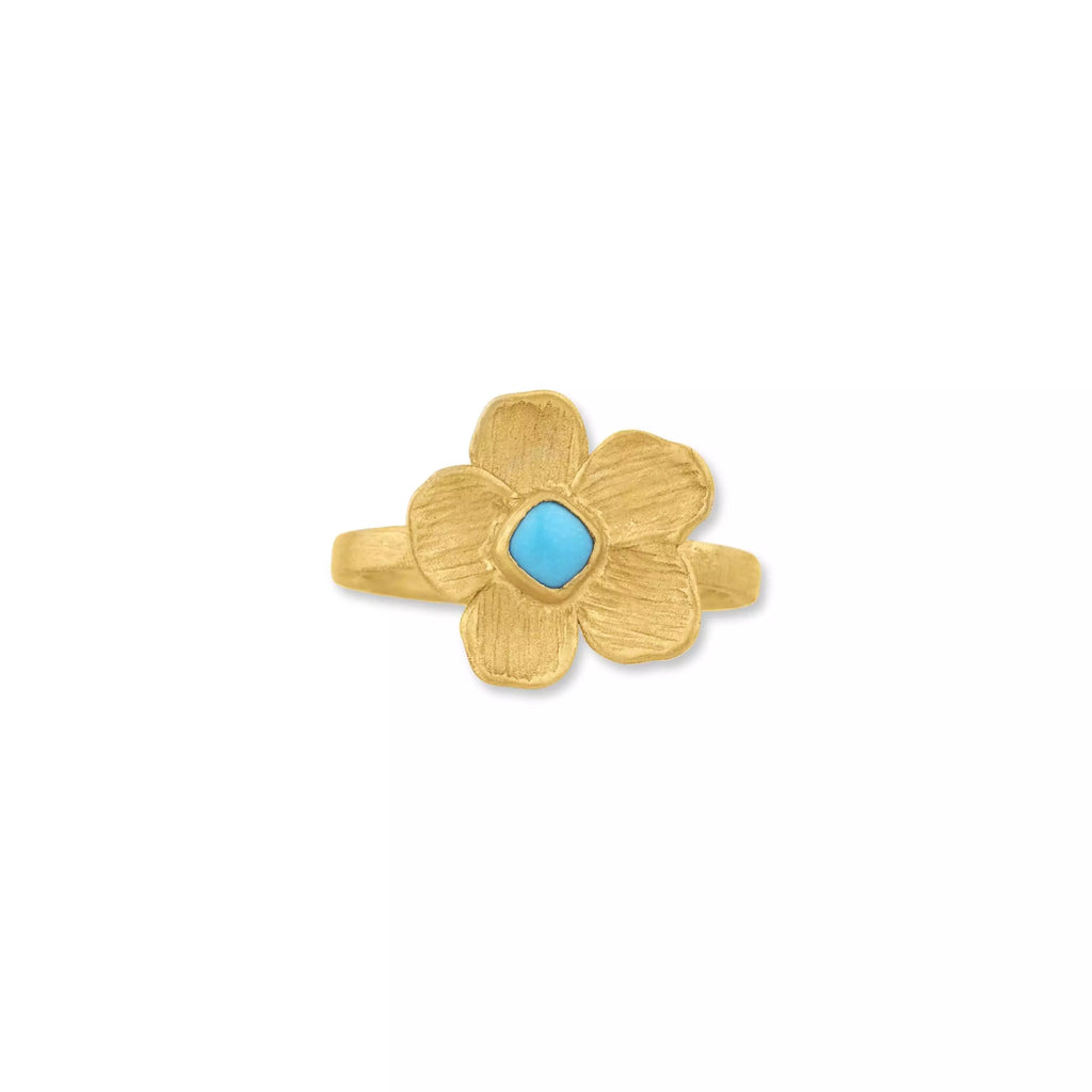 Buttercup Sleeping Beauty Turquoise Ring in Yellow Gold