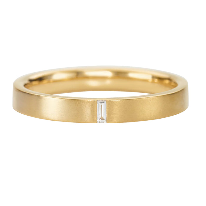 Baguette Wedding Band - Hers