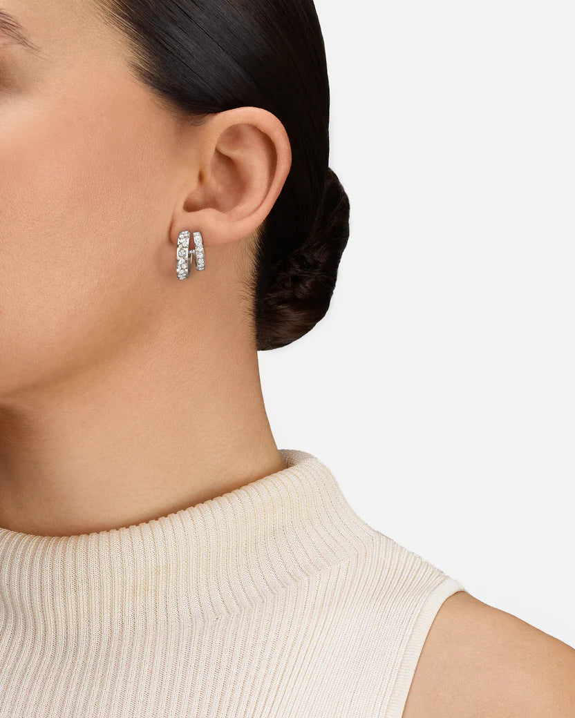 Under The Stars Mood Hoops in White Gold