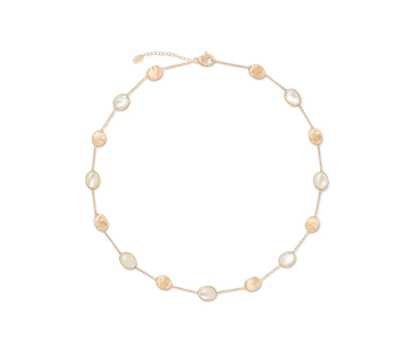Siviglia Mother of Pearl Short Necklace in Yellow Gold