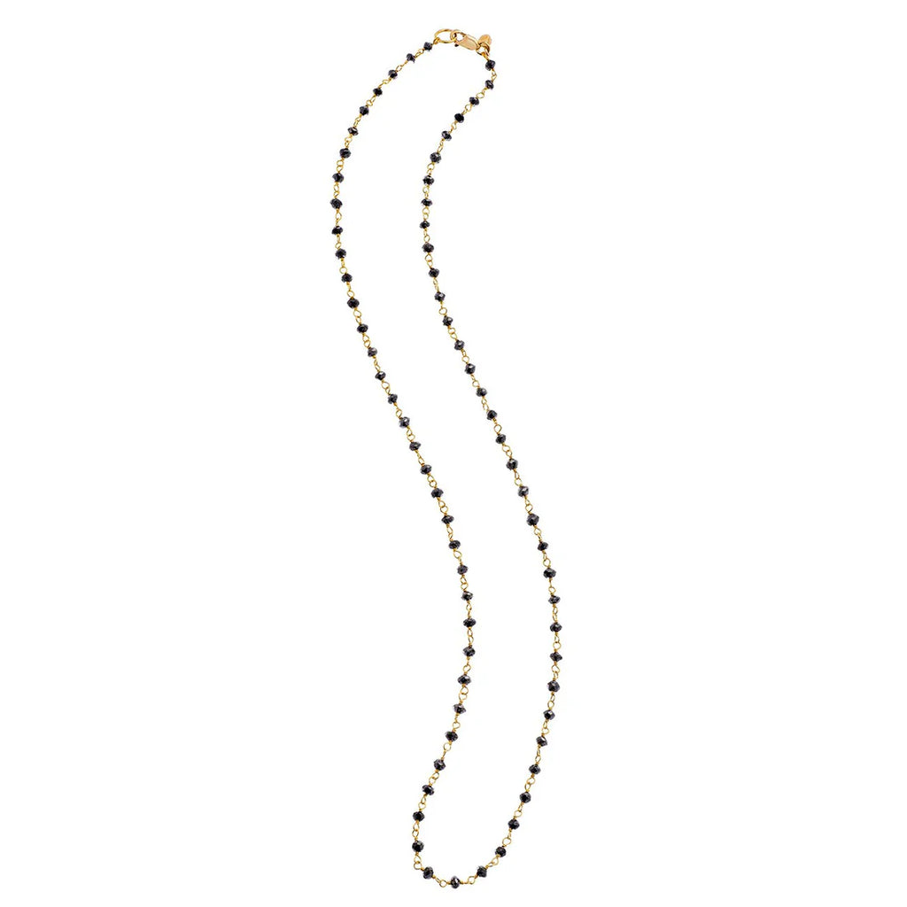 Jillian Black Diamond Chain in Yellow Gold