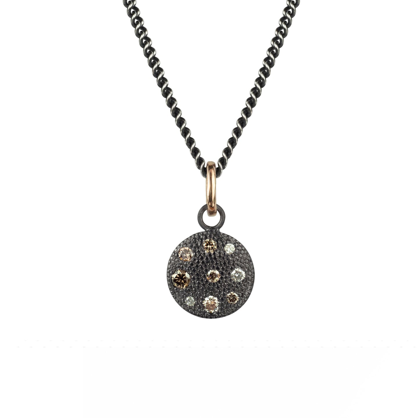 Carma Pendant in Blackened Sterling Silver
