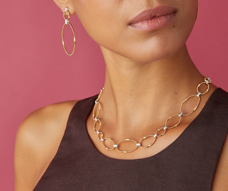 Marrakech Onde Diamond Necklace in Yellow Gold