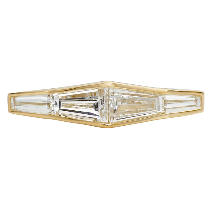 Diamond Engagement Ring with a Tapered Baguette Formation