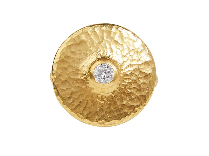 Diamond Droplet Cocktail Ring in Yellow Gold
