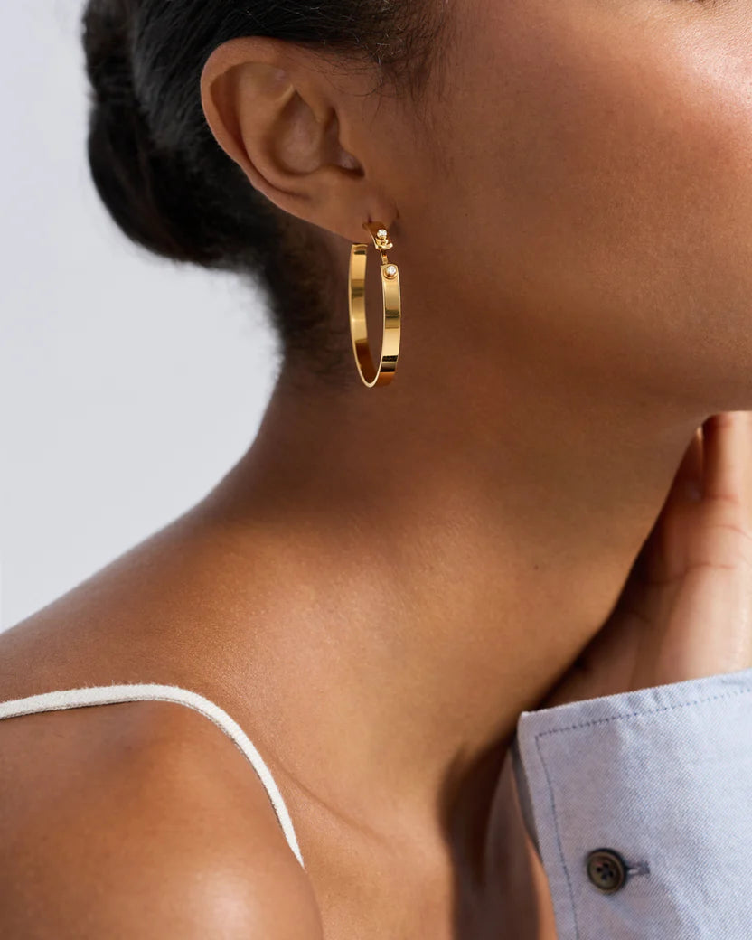 Monday Morning Mood Hoops in Yellow Gold