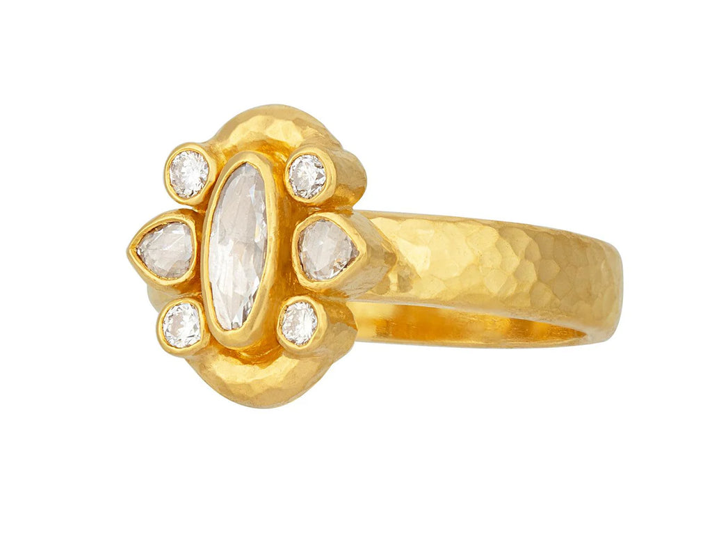 Elements Diamond Cocktail Ring in Yellow Gold