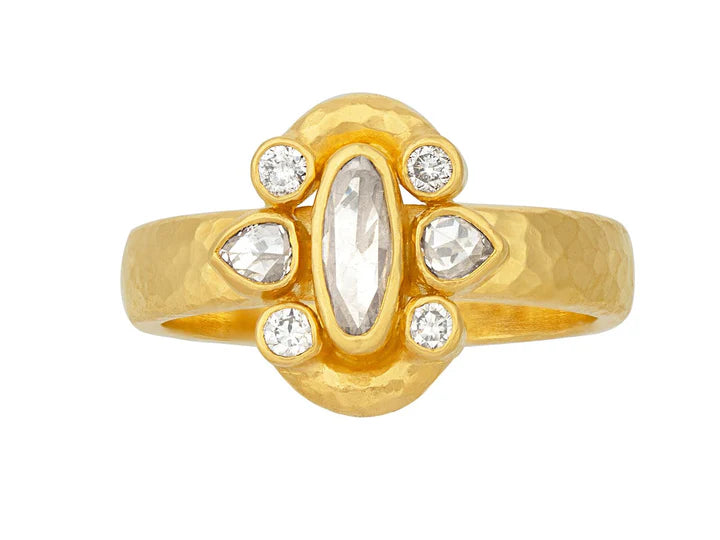 Elements Diamond Cocktail Ring in Yellow Gold