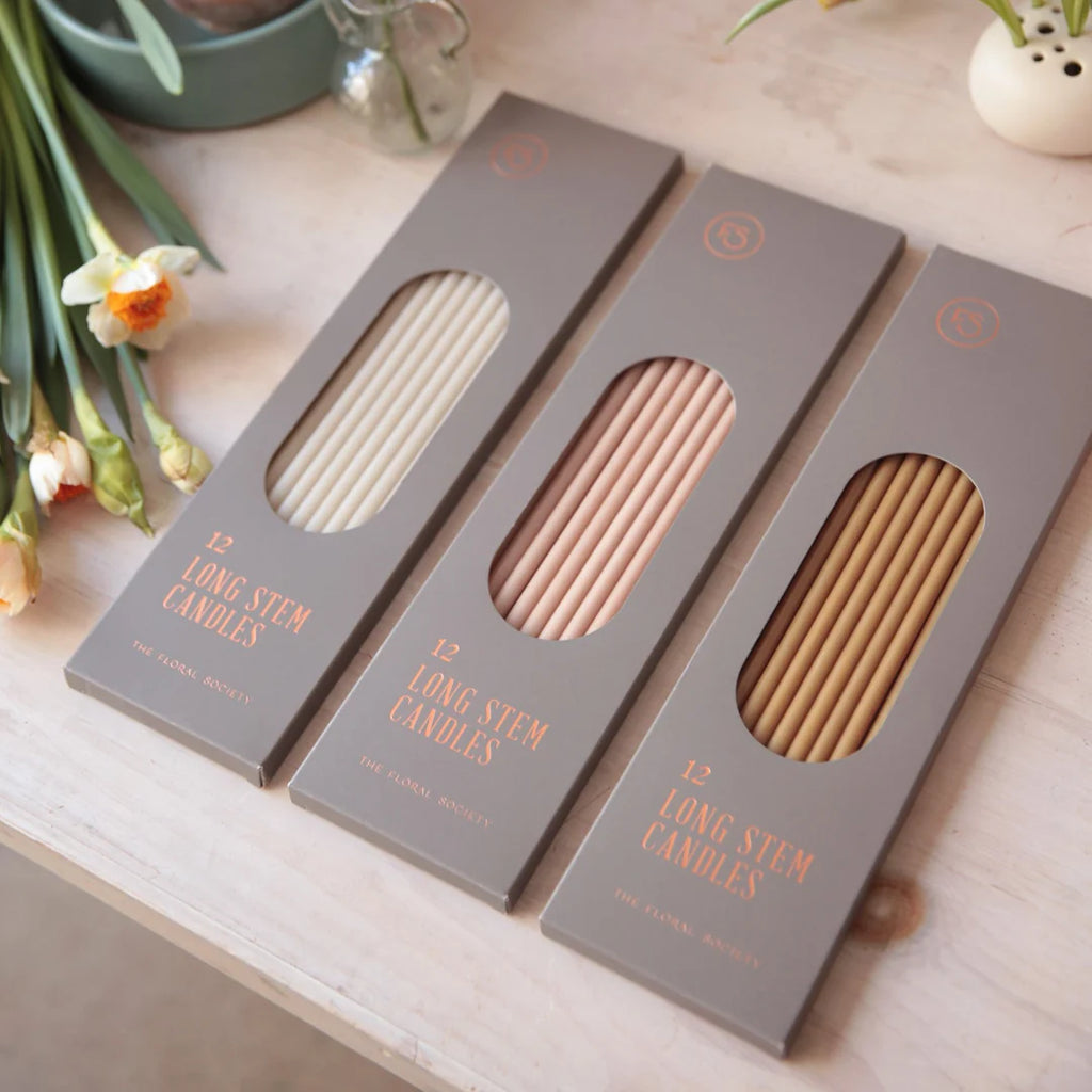 Long Stem Candles in Miel