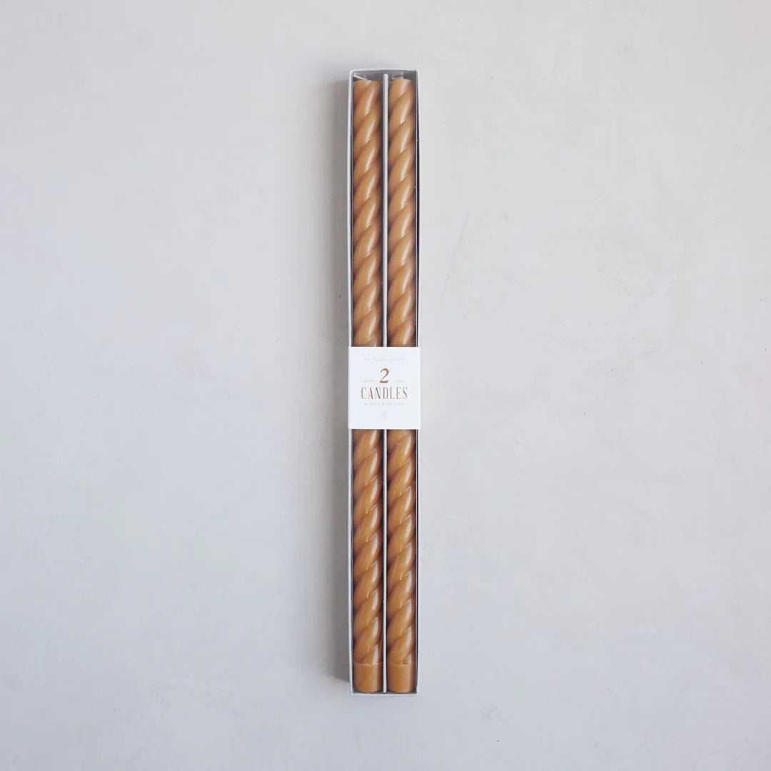 Fancy 18" Taper Candles in Miel