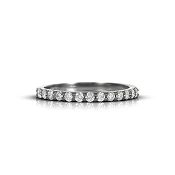 Gitana Half Eternity Band in Black Rhodium Sterling Silver
