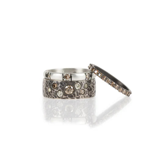 Hami Band in Vintage Finish Sterling Silver