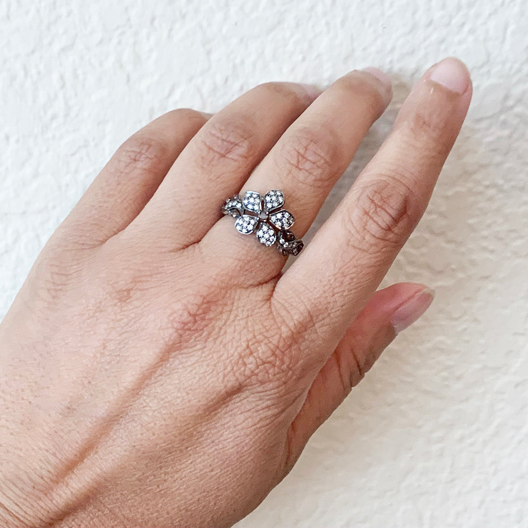 Enchanted Garden Orange and White Diamond Ring