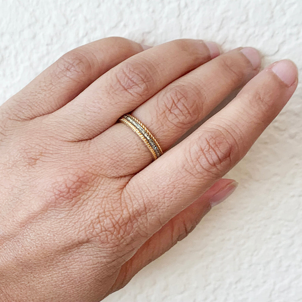 Olivia Green Diamond Channel Rope Band