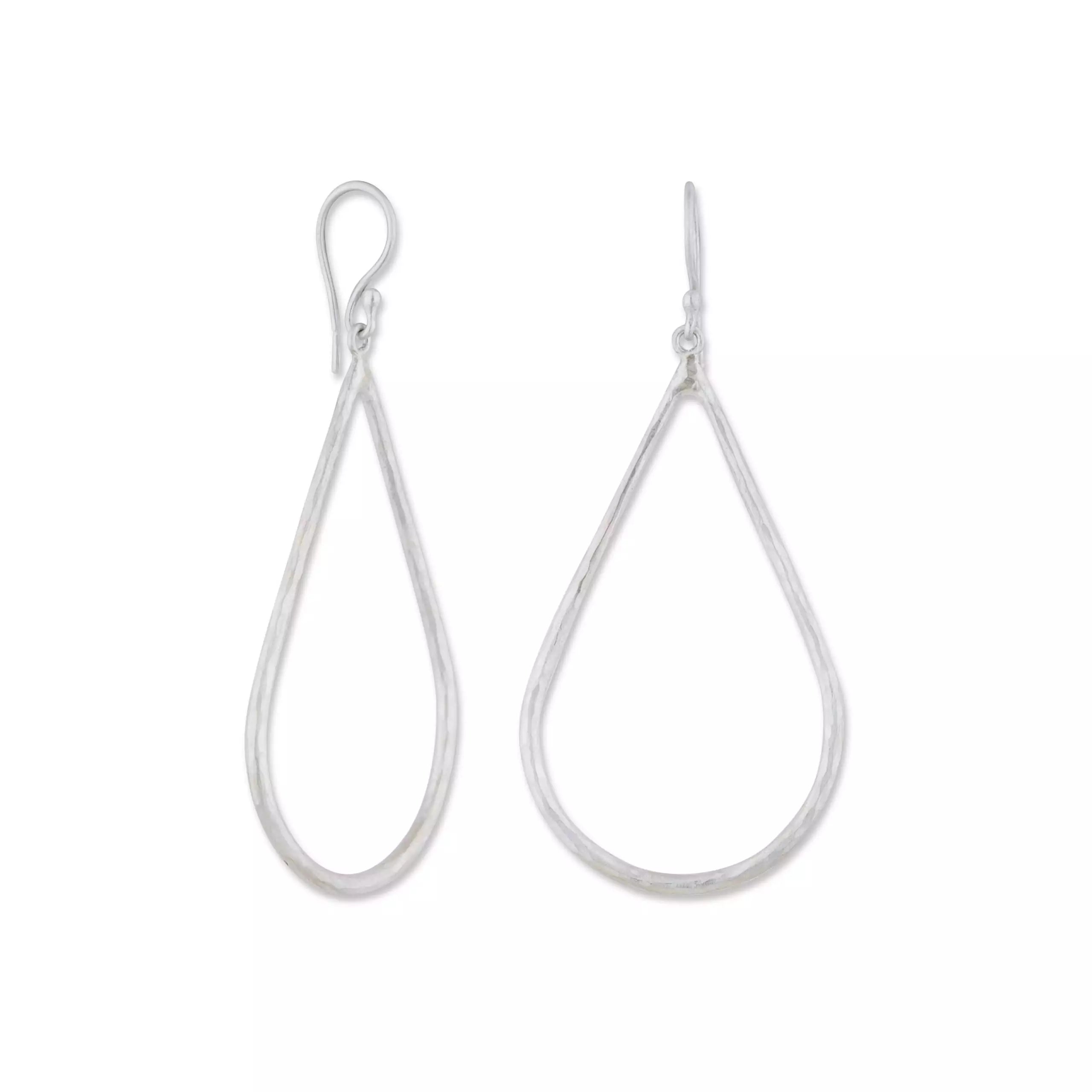 Janjen Teardrop Earrings in Sterling Silver