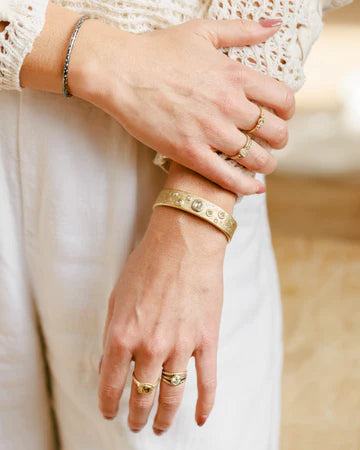 Winter Wonderland Cuff in Yellow Gold