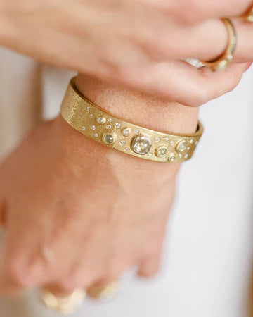 Winter Wonderland Cuff in Yellow Gold