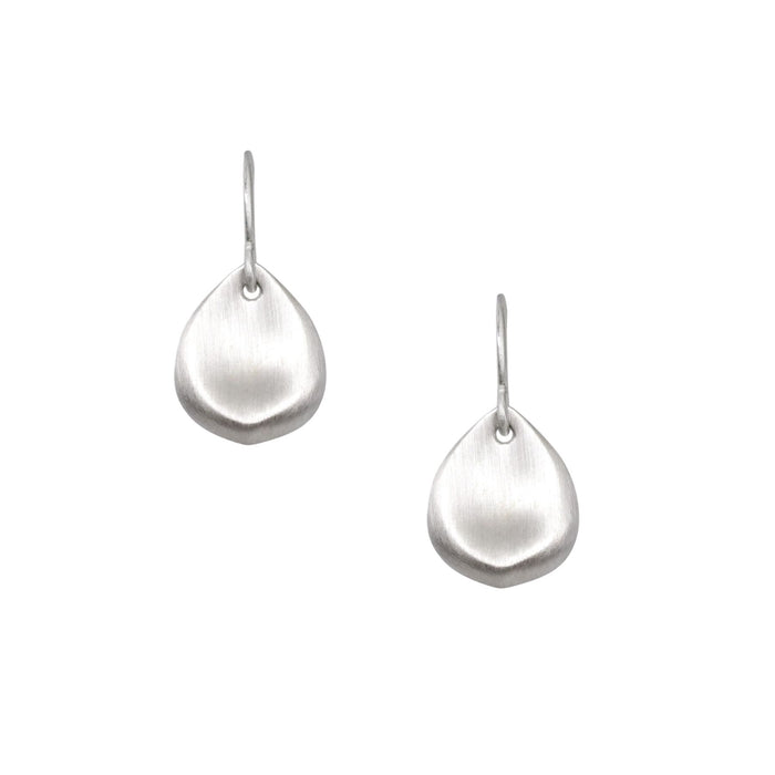 Rose Petal Drop Earrings in Sterling Silver