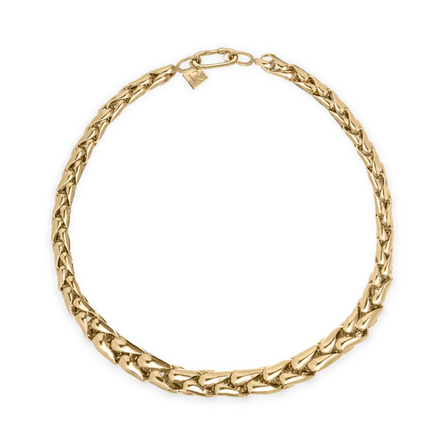 Gia Small Link Necklace in Yellow Gold