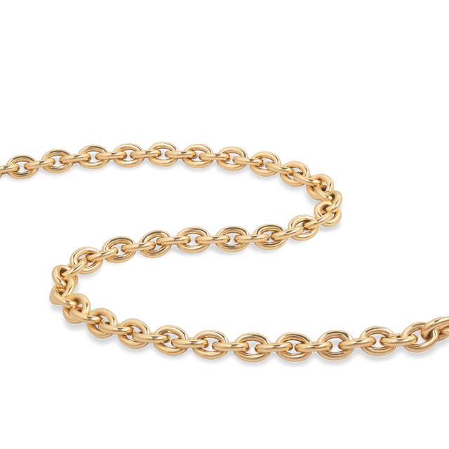 Lee Short Cable Chain Necklace in Yellow Gold