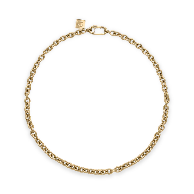 Lee Short Cable Chain Necklace in Yellow Gold