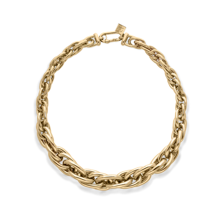 Ephrussi Medium Link Necklace in Yellow Gold