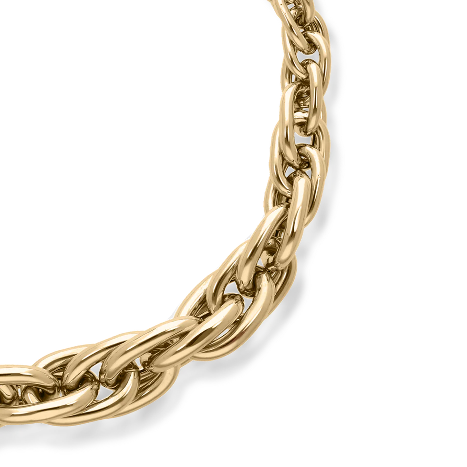 Ephrussi Medium Link Necklace in Yellow Gold