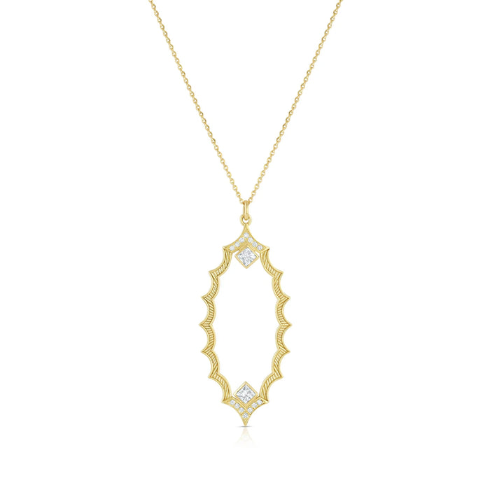 Mandorla Necklace in Yellow Gold