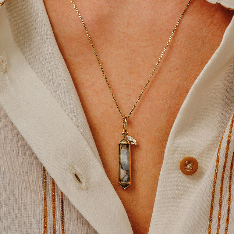 Large Oval Plaque Enhancer in Yellow Gold