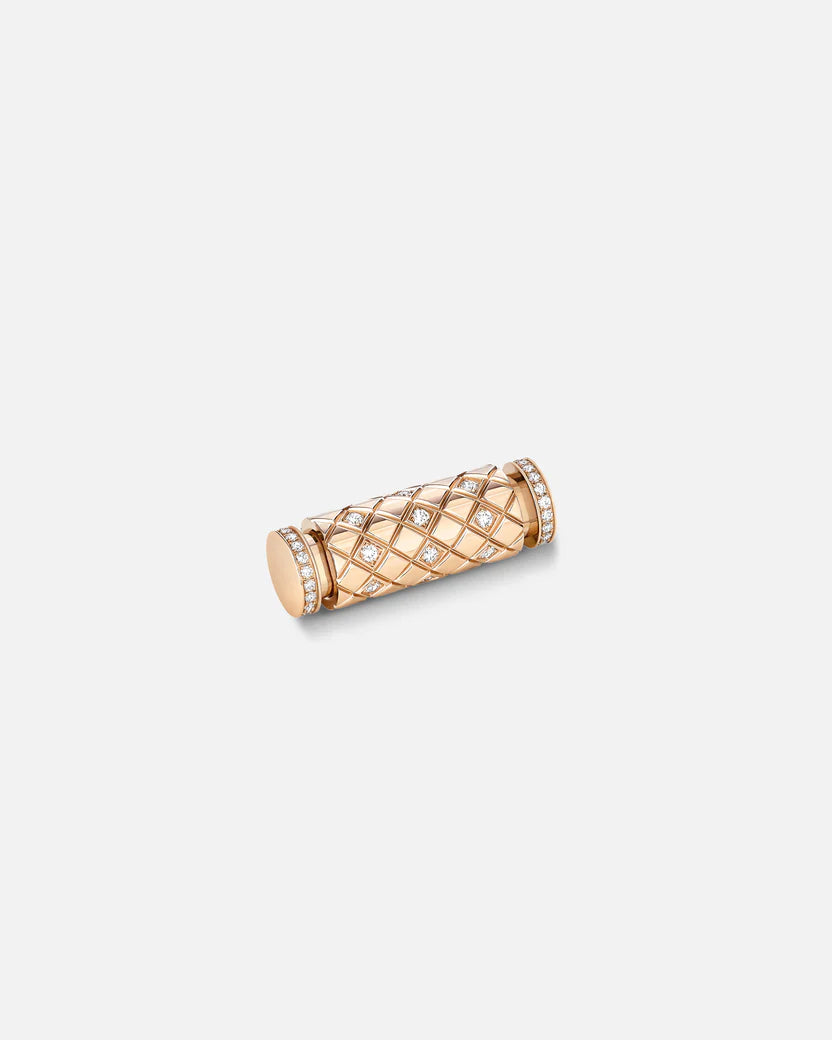 Semi-Paved Latch Pendant in Rose Gold