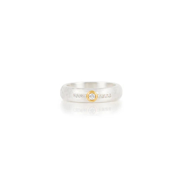 Mani Band in Sterling Silver and Yellow Gold