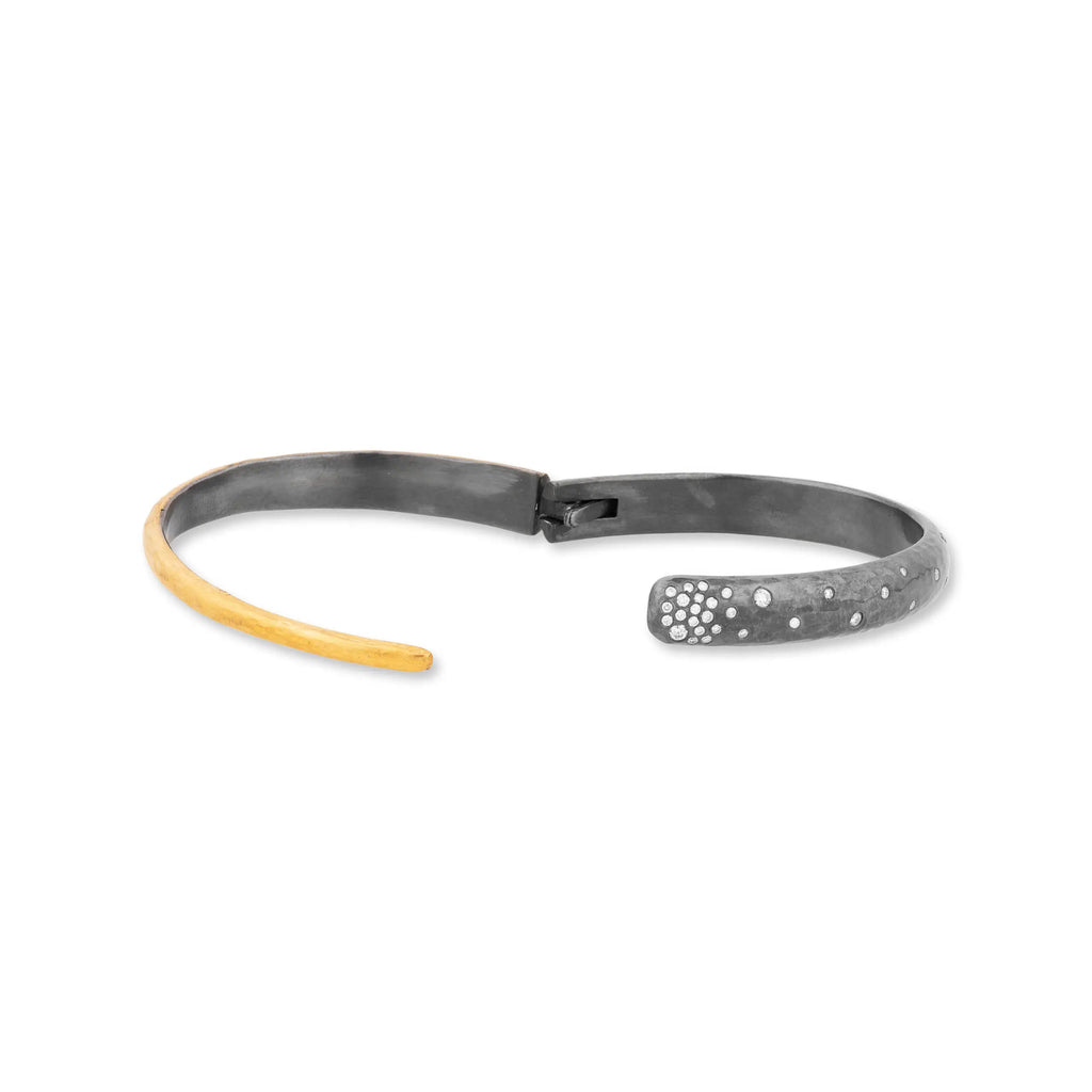 Midnight Wrap Bracelet in Yellow Gold and Sterling Silver