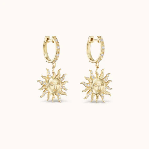 El Sol Earrings in Yellow Gold