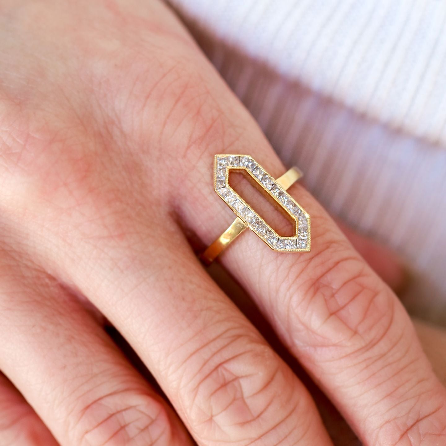 Kerri Princess Cut Diamond Yellow Gold Ring
