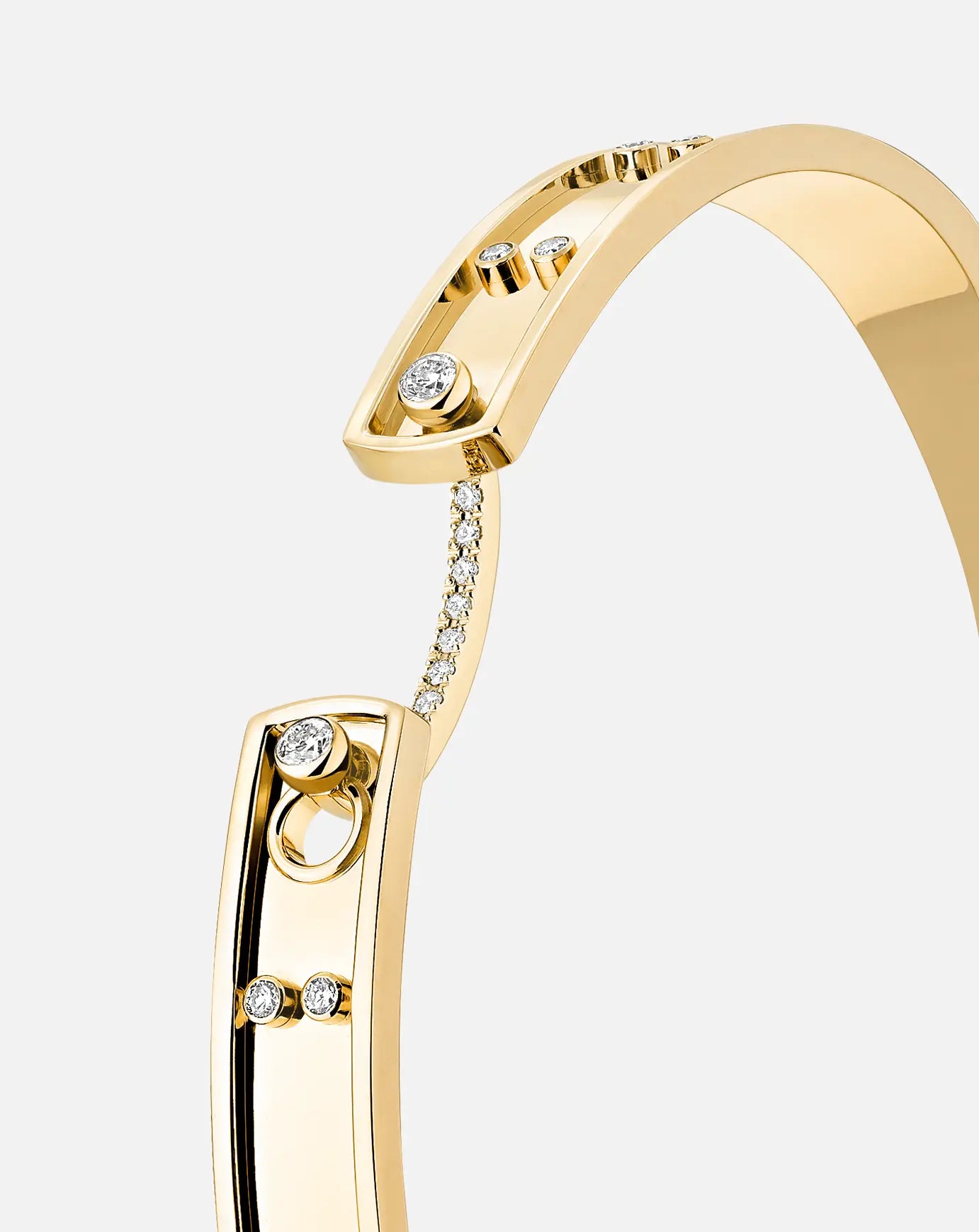 Picnic in Paris Mood Bangle in Yellow Gold