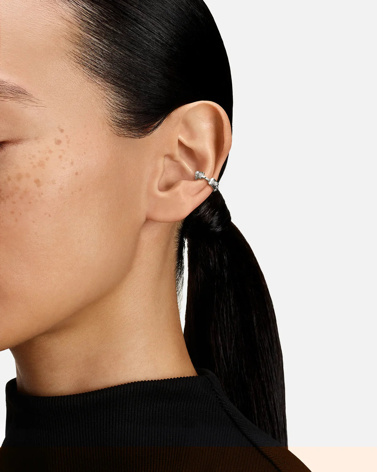 Brunch in NY Ear Cuff in White Gold