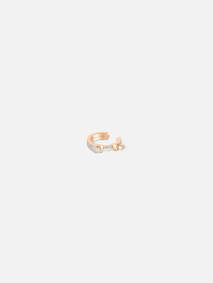 Eternity Tuxedo Ear Cuff in Rose Gold