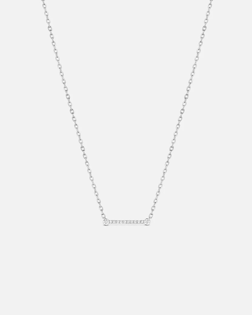 Business Meeting Mood Necklace in White Gold