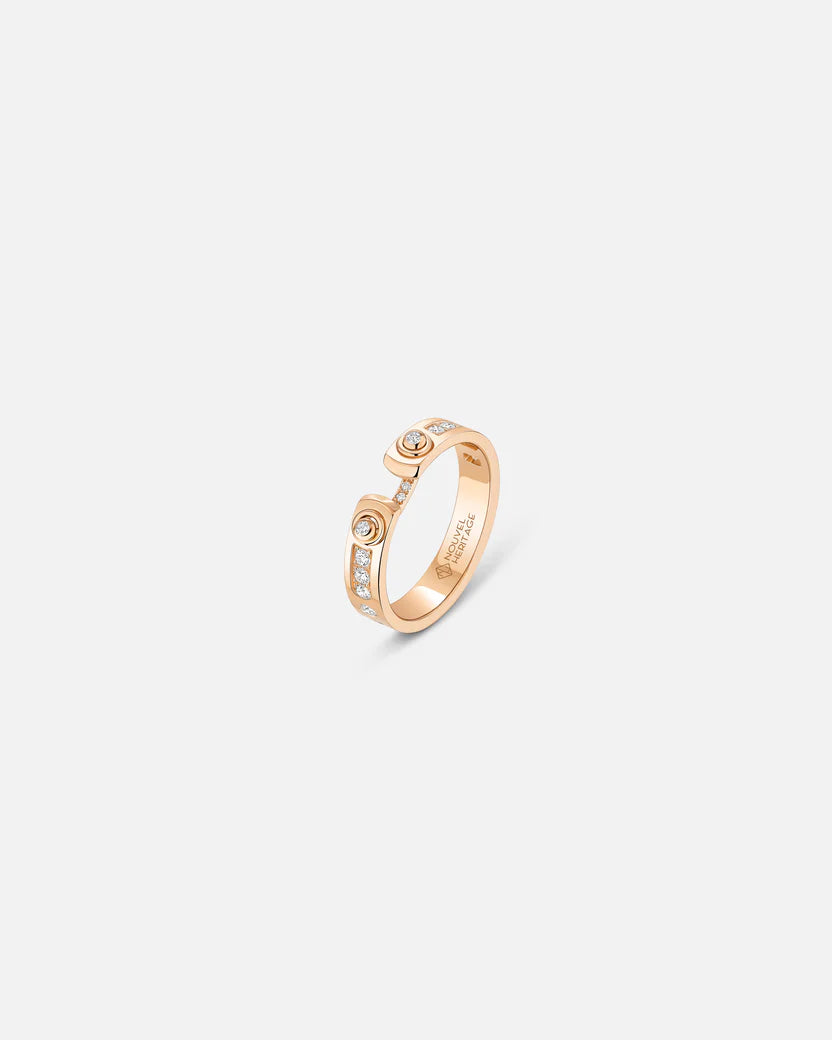 Tuxedo Mood Ring in Rose Gold