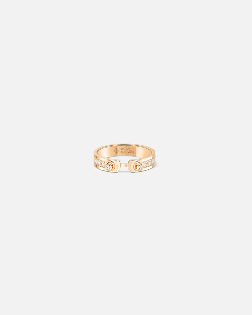 Tuxedo Mood Ring in Rose Gold