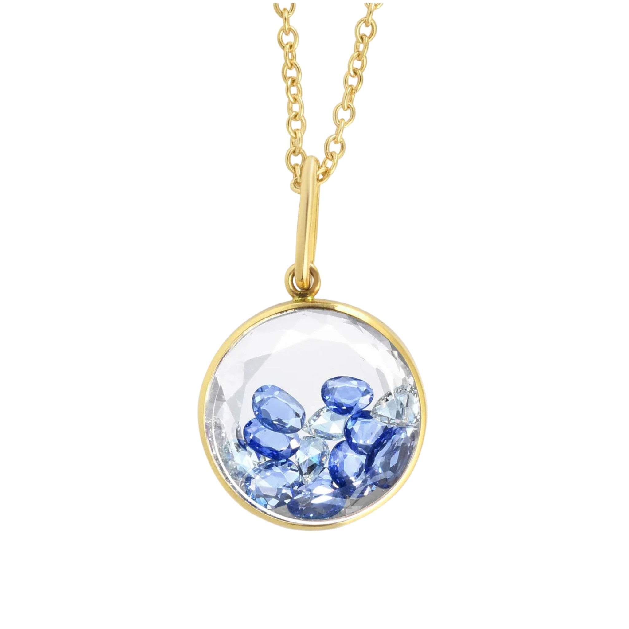 Core 15 Sapphire Necklace in Yellow Gold