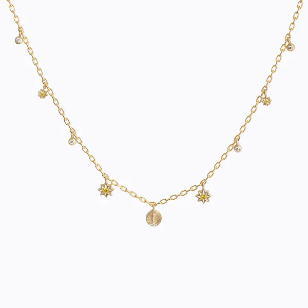 Sundial Garland Necklace in Yellow Gold