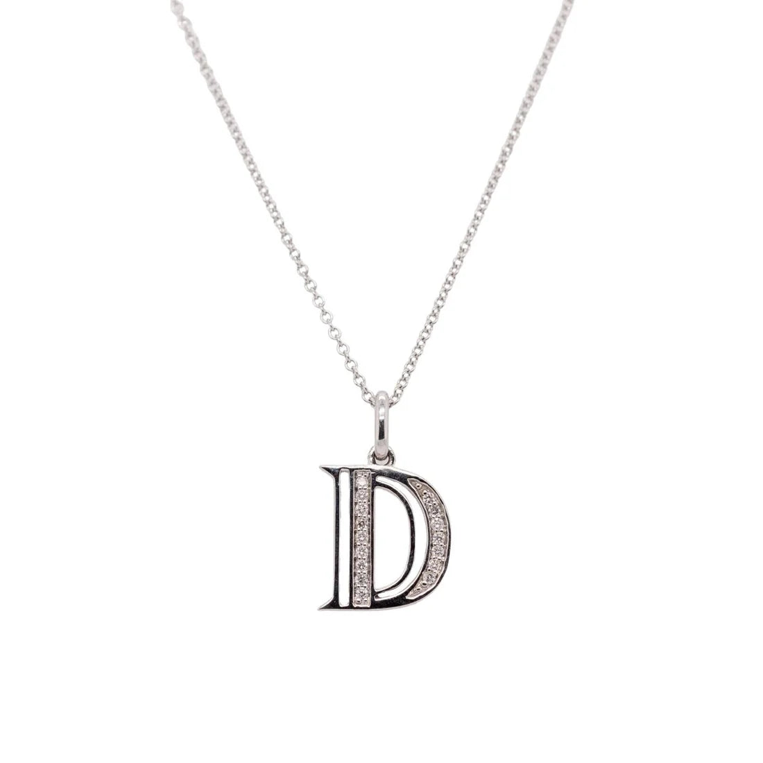 Initial "D" Diamond Charm