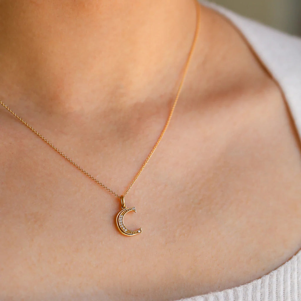 Initial "C" Diamond Charm