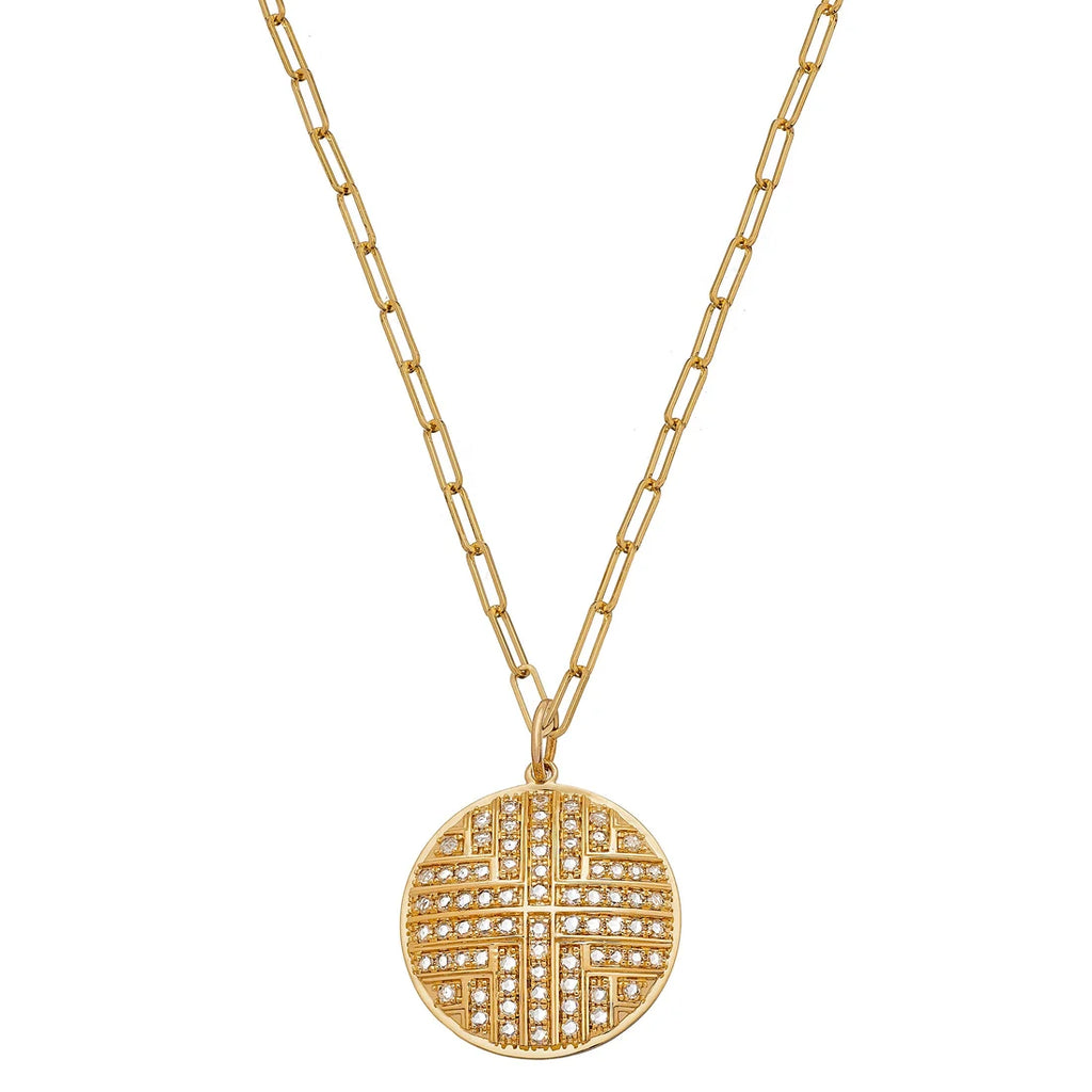Small Stella Rose Cut Diamond Necklace in Yellow Gold