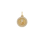 Fleur Diamond Charm Necklace in Yellow Gold