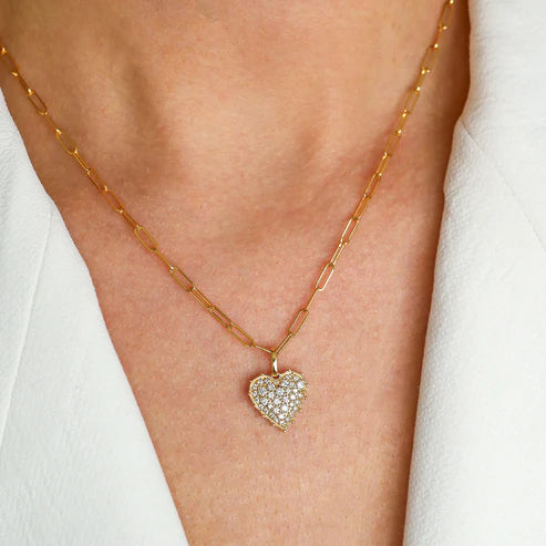 Confetti Mini Heart White Diamond Pendant