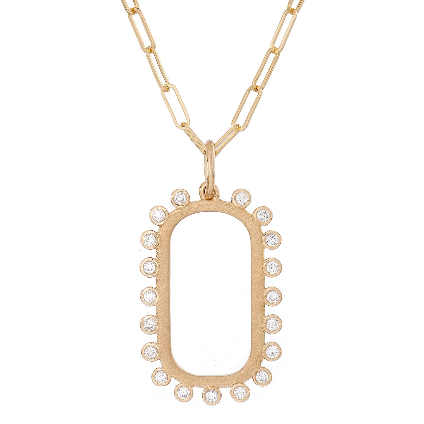 Mist White Diamond Pendant in Yellow Gold