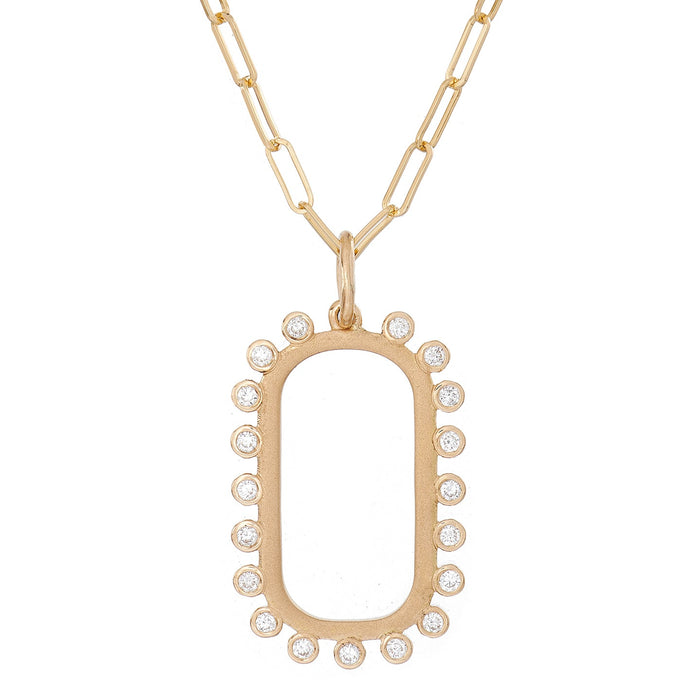 Mist White Diamond Pendant in Yellow Gold