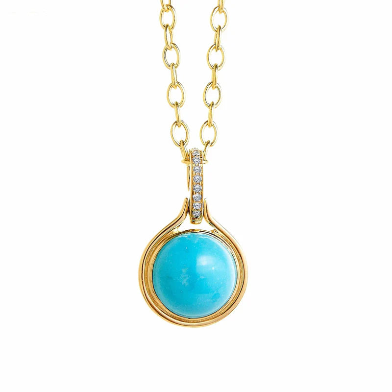 Candy Sleeping Beauty Turquoise Pendant Necklace